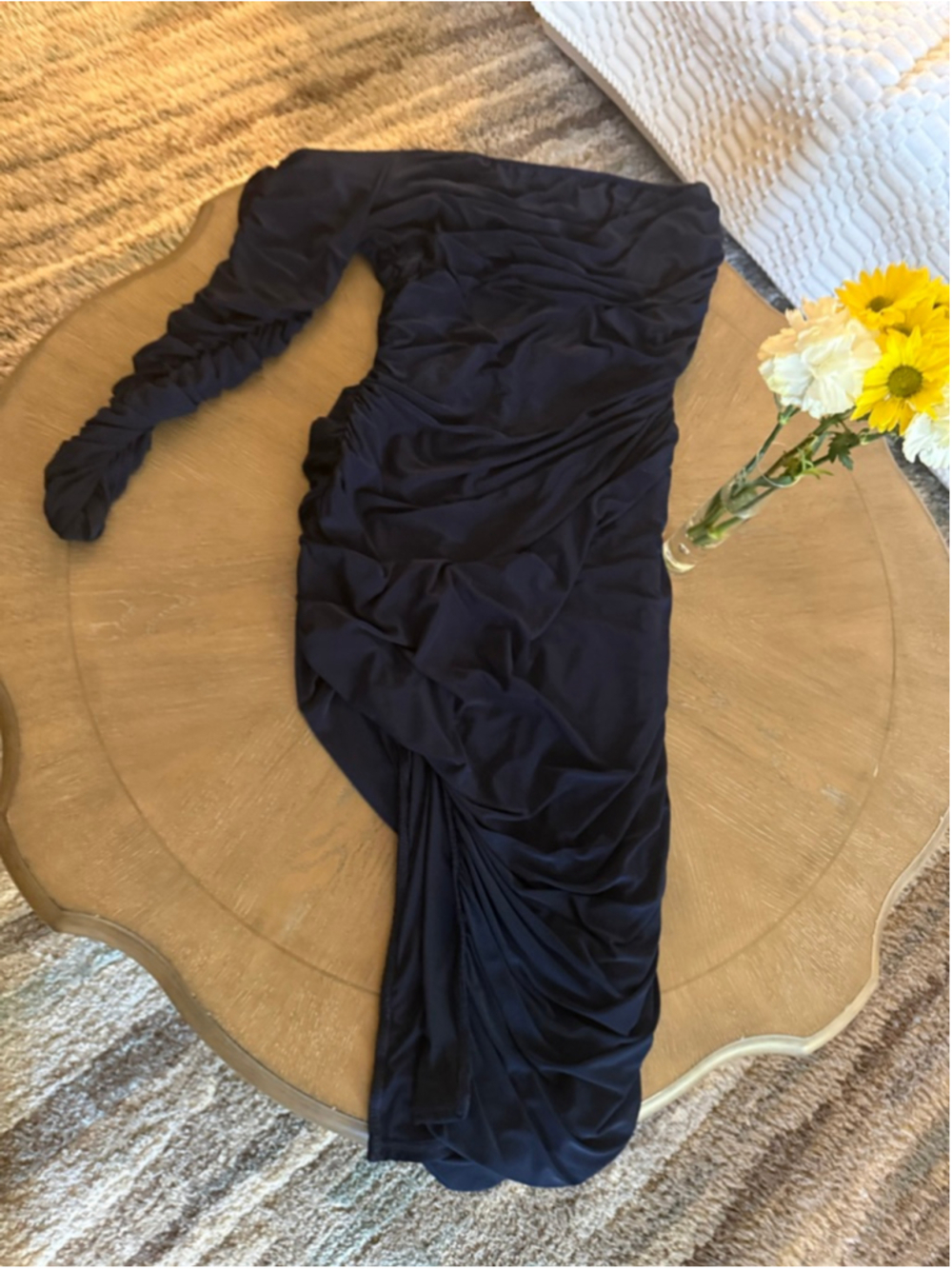 Women's Unbranded Navy One Shoulder Dress Plus 2X